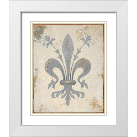 Tiffany Fleur White Modern Wood Framed Art Print with Double Matting by Fisk, Arnie