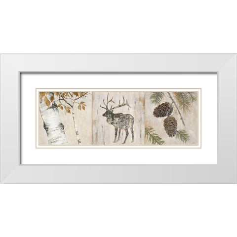 Rustic Forest Panel White Modern Wood Framed Art Print with Double Matting by Fisk, Arnie