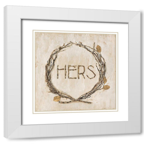 Hers Lodge White Modern Wood Framed Art Print with Double Matting by Fisk, Arnie