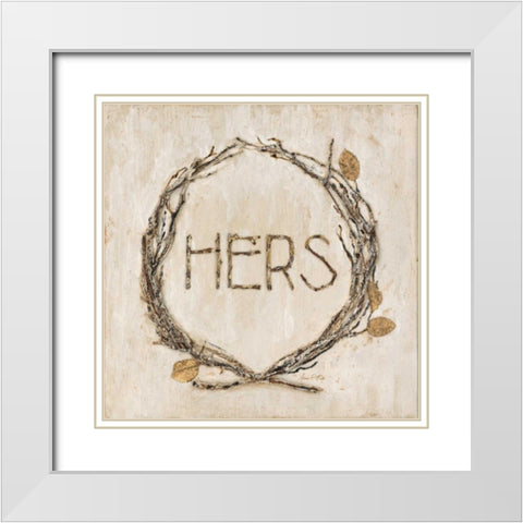 Hers Lodge White Modern Wood Framed Art Print with Double Matting by Fisk, Arnie