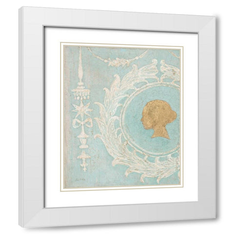 Tiffany Cameo White Modern Wood Framed Art Print with Double Matting by Fisk, Arnie