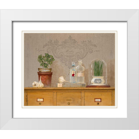 Chive Library  White Modern Wood Framed Art Print with Double Matting by Fisk, Arnie