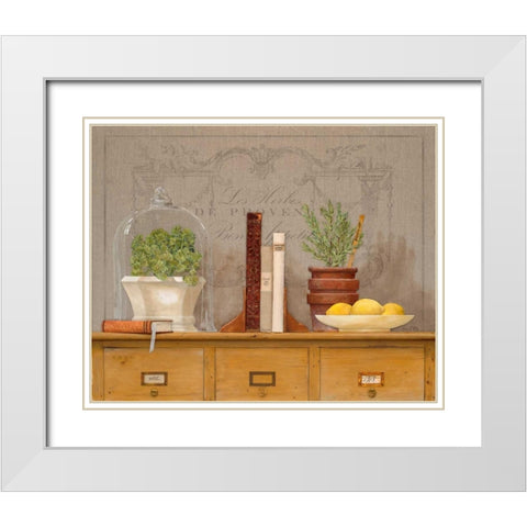 Rosemary Library White Modern Wood Framed Art Print with Double Matting by Fisk, Arnie