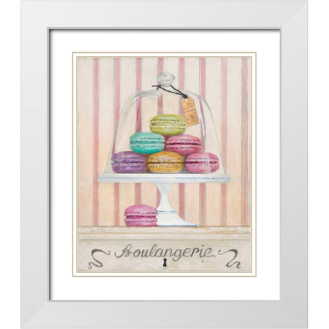 French Macaroons 1 White Modern Wood Framed Art Print with Double Matting by FISK, Arnie