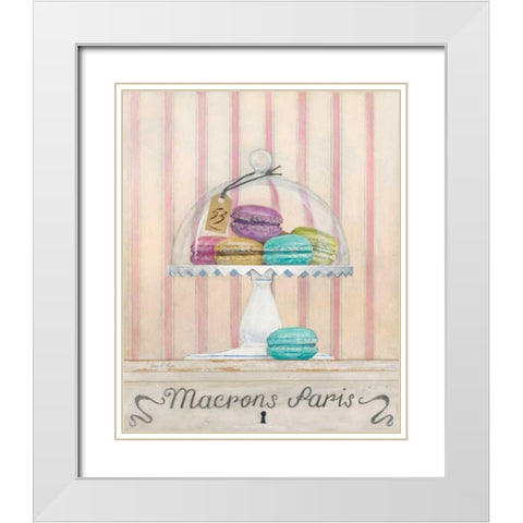 French Macaroons 2 White Modern Wood Framed Art Print with Double Matting by FISK, Arnie