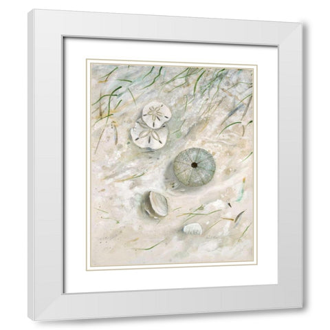 Seaside Urchin White Modern Wood Framed Art Print with Double Matting by FISK, Arnie