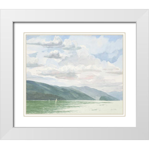 Ocean Sailing 2 White Modern Wood Framed Art Print with Double Matting by FISK, Arnie