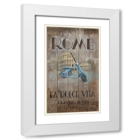 Roman Tours  White Modern Wood Framed Art Print with Double Matting by FISK, Arnie