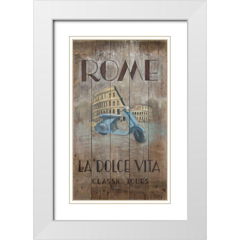 Roman Tours  White Modern Wood Framed Art Print with Double Matting by FISK, Arnie