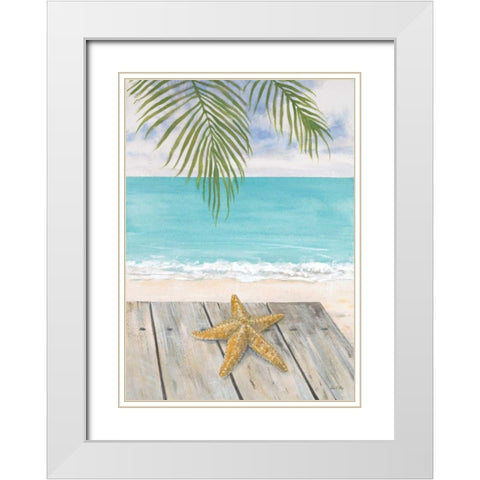 Beach Life White Modern Wood Framed Art Print with Double Matting by FISK, Arnie