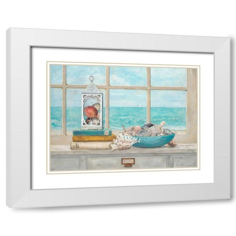 Ocean Air View White Modern Wood Framed Art Print with Double Matting by Fisk, Arnie