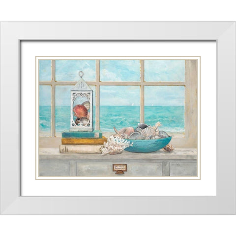 Ocean Air View White Modern Wood Framed Art Print with Double Matting by Fisk, Arnie