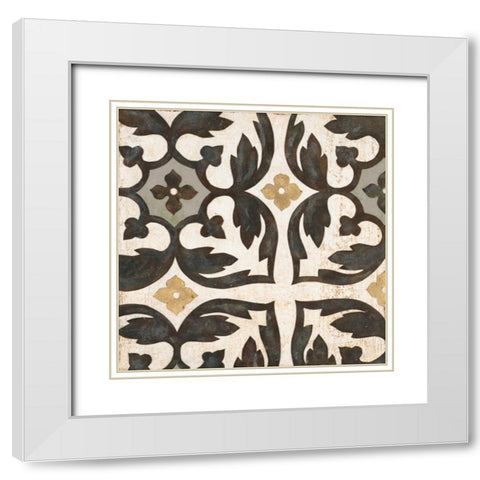 Winery Villa Tile 1 White Modern Wood Framed Art Print with Double Matting by Fisk, Arnie