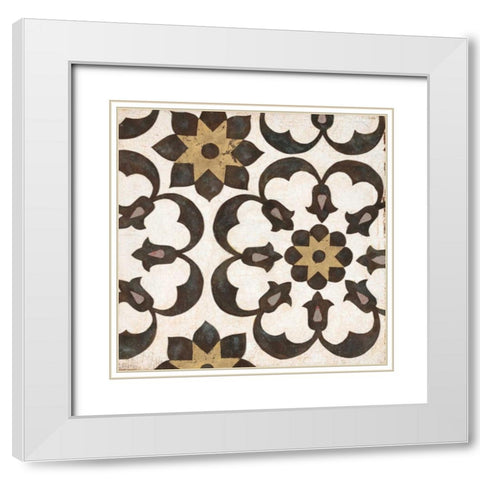 Winery Villa Tile 3 White Modern Wood Framed Art Print with Double Matting by Fisk, Arnie