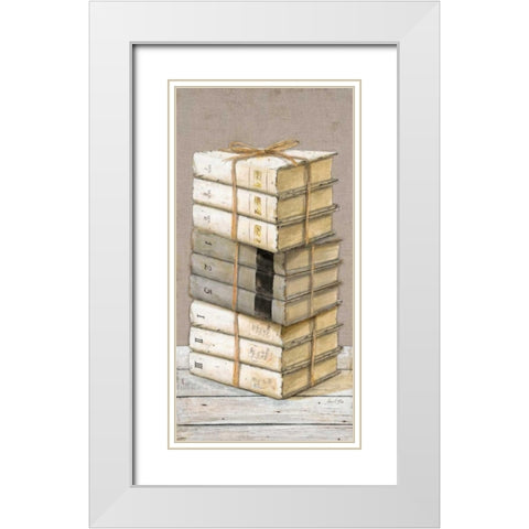 Shabby Chic Books White Modern Wood Framed Art Print with Double Matting by Fisk, Arnie