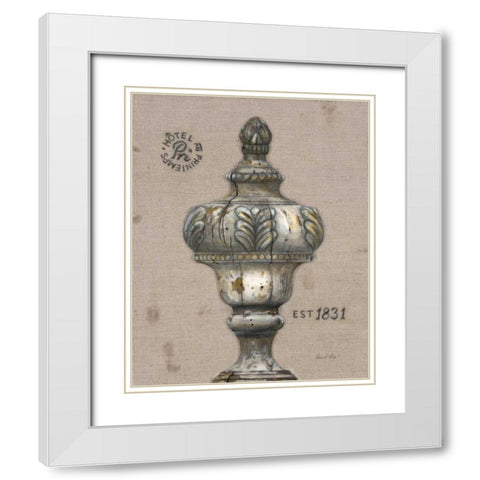 Industrial Chic Finial White Modern Wood Framed Art Print with Double Matting by Fisk, Arnie