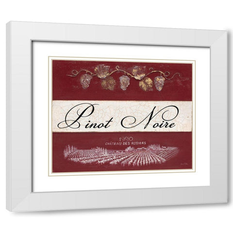 Pinot Noire Cellar Reserve White Modern Wood Framed Art Print with Double Matting by Fisk, Arnie