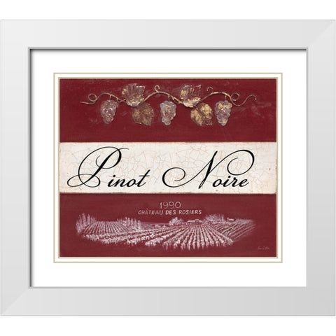 Pinot Noire Cellar Reserve White Modern Wood Framed Art Print with Double Matting by Fisk, Arnie
