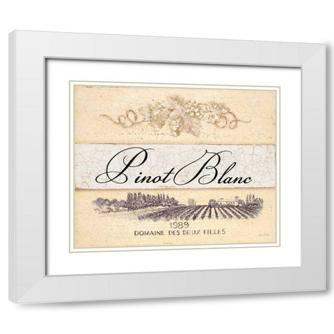 Pinot Blanc Cellar Reserve White Modern Wood Framed Art Print with Double Matting by Fisk, Arnie