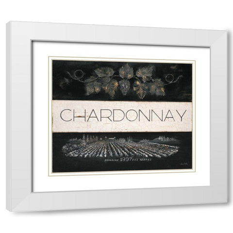 Chardonnay Cellar Reserve White Modern Wood Framed Art Print with Double Matting by Fisk, Arnie