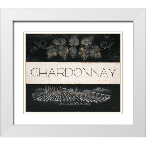 Chardonnay Cellar Reserve White Modern Wood Framed Art Print with Double Matting by Fisk, Arnie