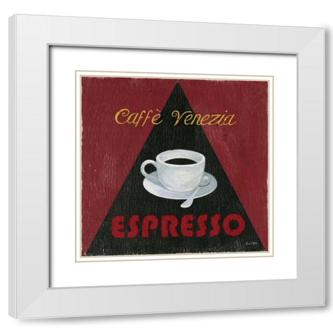 Caffee Venezia Espresso White Modern Wood Framed Art Print with Double Matting by Fisk, Arnie