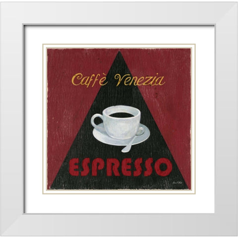 Caffee Venezia Espresso White Modern Wood Framed Art Print with Double Matting by Fisk, Arnie