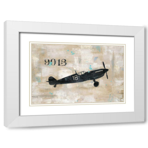 Fighter 18 White Modern Wood Framed Art Print with Double Matting by Fisk, Arnie