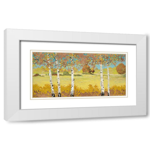 Copper Birch White Modern Wood Framed Art Print with Double Matting by Fisk, Arnie