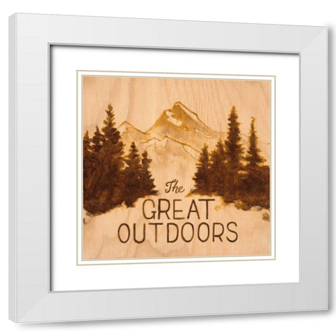 Great Outdoors White Modern Wood Framed Art Print with Double Matting by Fisk, Arnie