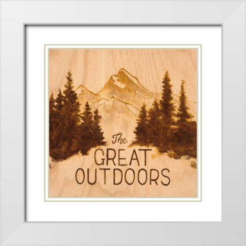 Great Outdoors White Modern Wood Framed Art Print with Double Matting by Fisk, Arnie