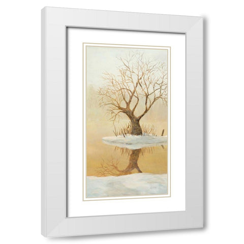 Winter Glow Panel 2 White Modern Wood Framed Art Print with Double Matting by Fisk, Arnie