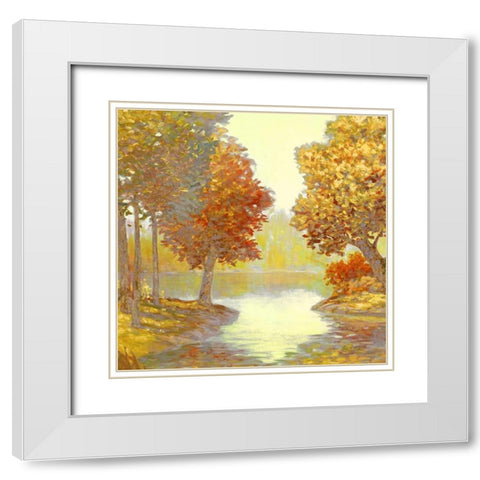 Amber Nature 1 White Modern Wood Framed Art Print with Double Matting by Fisk, Arnie