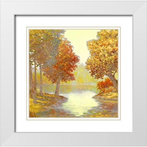 Amber Nature 1 White Modern Wood Framed Art Print with Double Matting by Fisk, Arnie