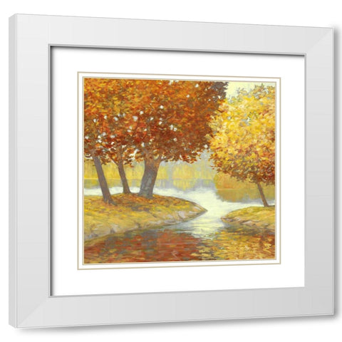 Amber Nature 2 White Modern Wood Framed Art Print with Double Matting by Fisk, Arnie