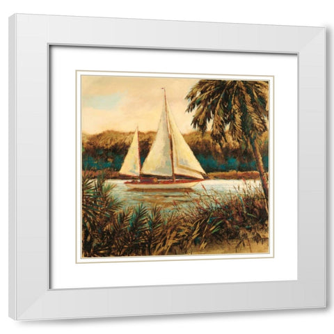 Tranquil Mood White Modern Wood Framed Art Print with Double Matting by Wiens, James