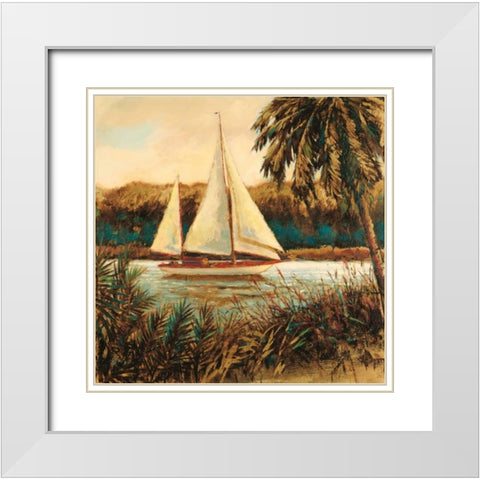 Tranquil Mood White Modern Wood Framed Art Print with Double Matting by Wiens, James