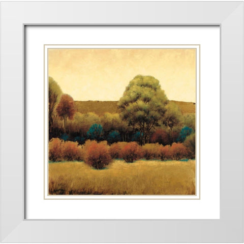 Amber Horizon 2 White Modern Wood Framed Art Print with Double Matting by Wiens, James