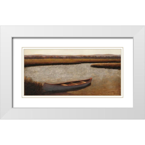 Serene Waters White Modern Wood Framed Art Print with Double Matting by Wiens, James