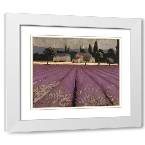 Lavender Weekend White Modern Wood Framed Art Print with Double Matting by Wiens, James