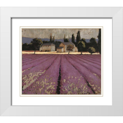 Lavender Weekend White Modern Wood Framed Art Print with Double Matting by Wiens, James