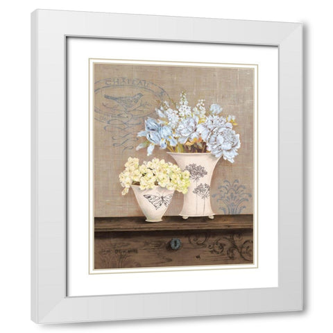 Chateau Chocolat In Cream White Modern Wood Framed Art Print with Double Matting by White, Kathryn