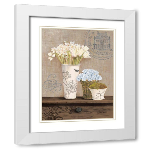 Palais Chocolat In Cream White Modern Wood Framed Art Print with Double Matting by White, Kathryn