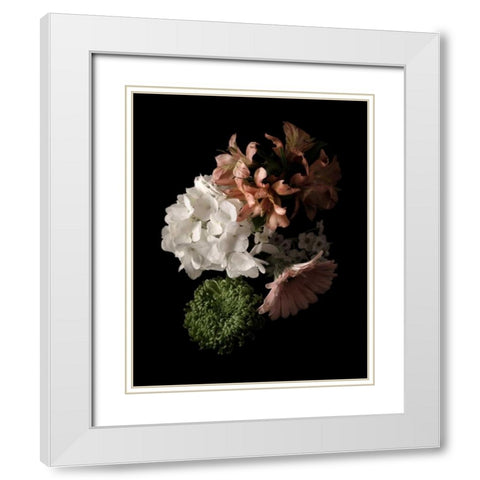 Midnight Hydrangea White Modern Wood Framed Art Print with Double Matting by Greenwood, Julie