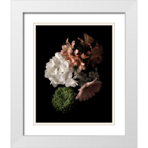 Midnight Hydrangea White Modern Wood Framed Art Print with Double Matting by Greenwood, Julie
