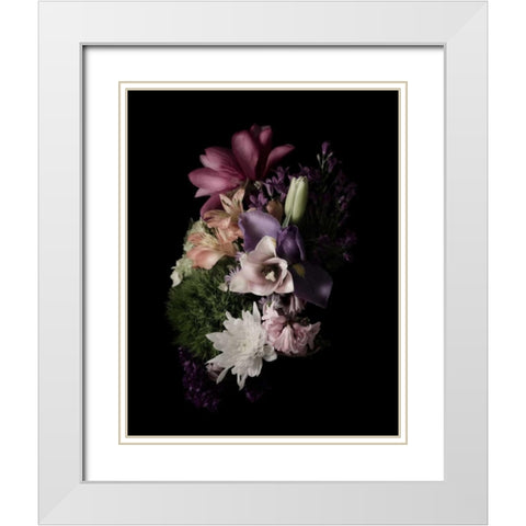 Midnight Magnolia White Modern Wood Framed Art Print with Double Matting by Greenwood, Julie