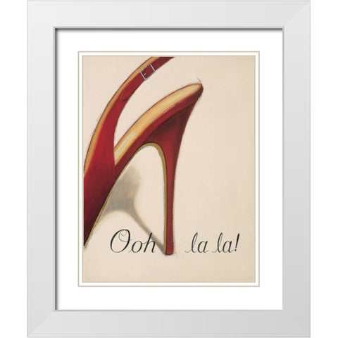 Ooh La La  White Modern Wood Framed Art Print with Double Matting by Fabiano, Marco