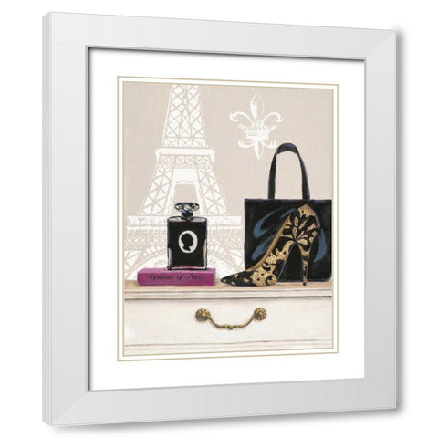 Fabulous Paris White Modern Wood Framed Art Print with Double Matting by Barrett, Chad