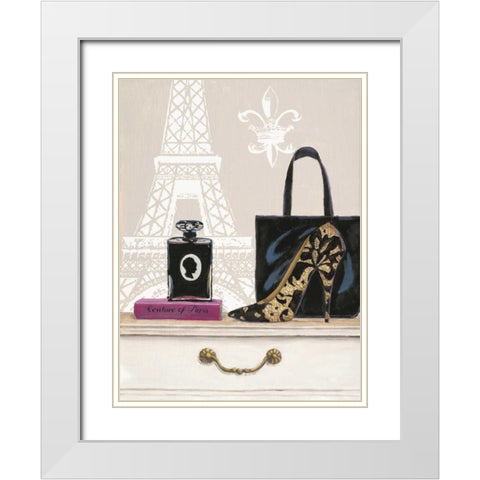 Fabulous Paris White Modern Wood Framed Art Print with Double Matting by Barrett, Chad