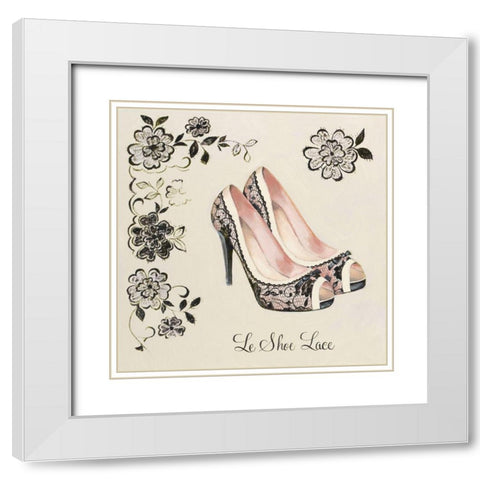 LE SHOE LACE White Modern Wood Framed Art Print with Double Matting by Fabiano, Marco